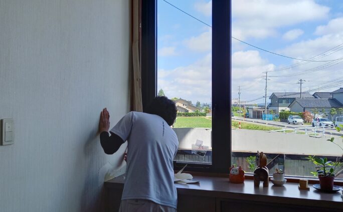 富山の木で造る家　自然素材を使いましょう！塗り壁体験会の準備　